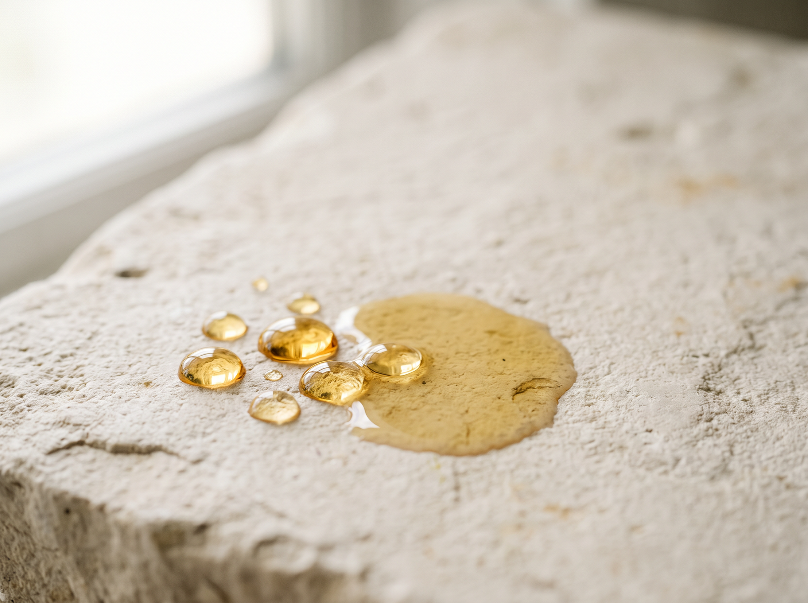 Omega-3 kaynağını çağrıştıran altın rengi yağ damlaları makro çekimi
